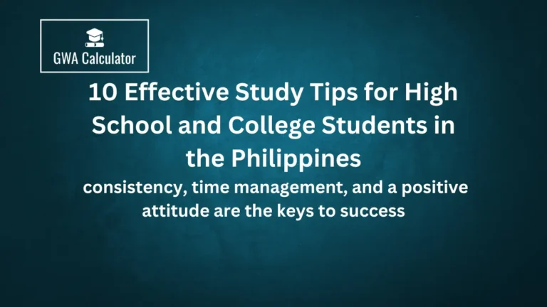 10 Effective Study Tips for High School and College Students in the Philippines