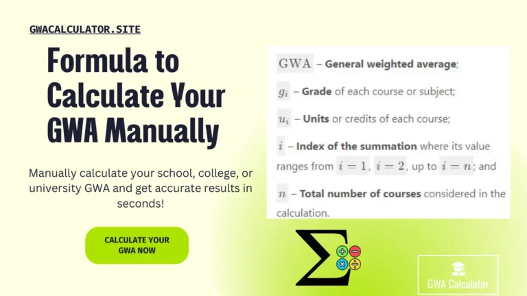 calculate GWA manually