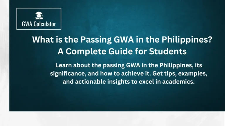 Passing GWA in the Philippines